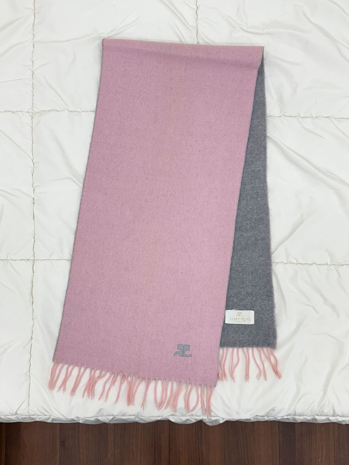 courreges / 꾸레쥬 핑크 울 머플러  상품이미지3