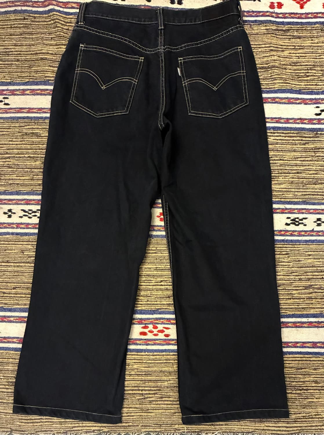 (30~31)00s Levis 리바이스 실버탭 루즈핏 흑청 데님 청바지 상품이미지5