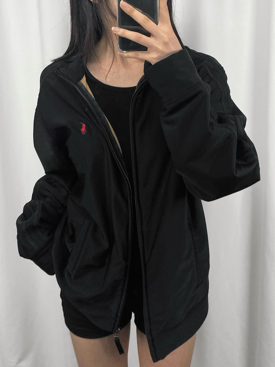 폴로 블랙 나일론 집업 자켓 상품이미지3