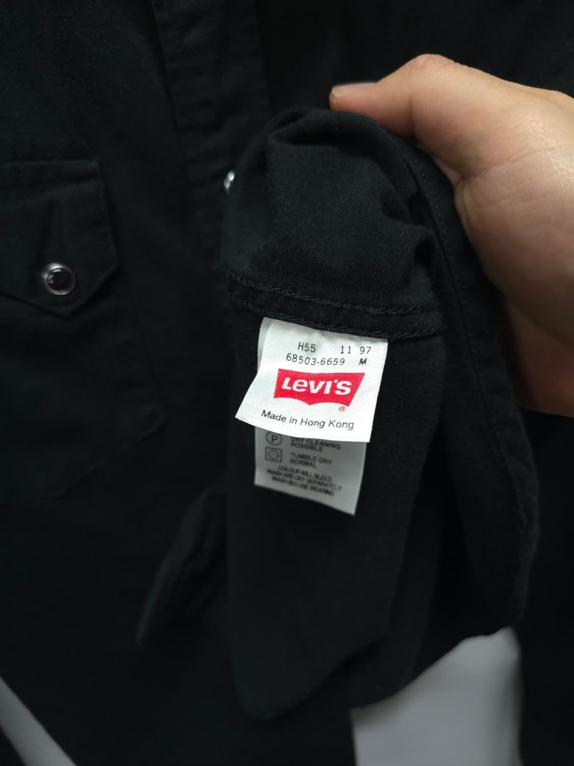 리바이스 80's 정통 웨스턴 셔츠 블랙 (55~55반) 상품이미지10