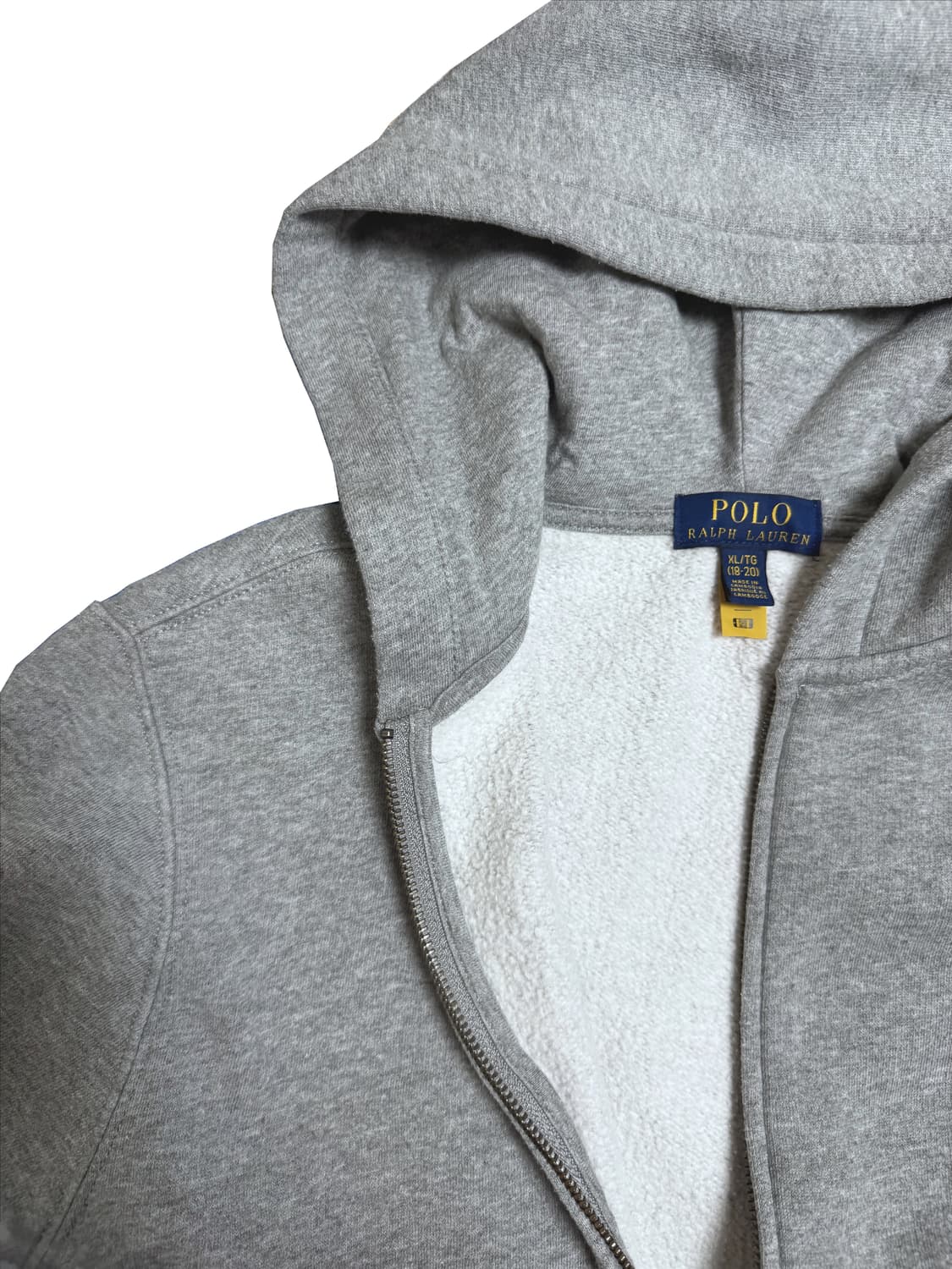 (차일드) 폴로 랄프 로렌 코튼 플리스 후드 그레이 XL 상품이미지5