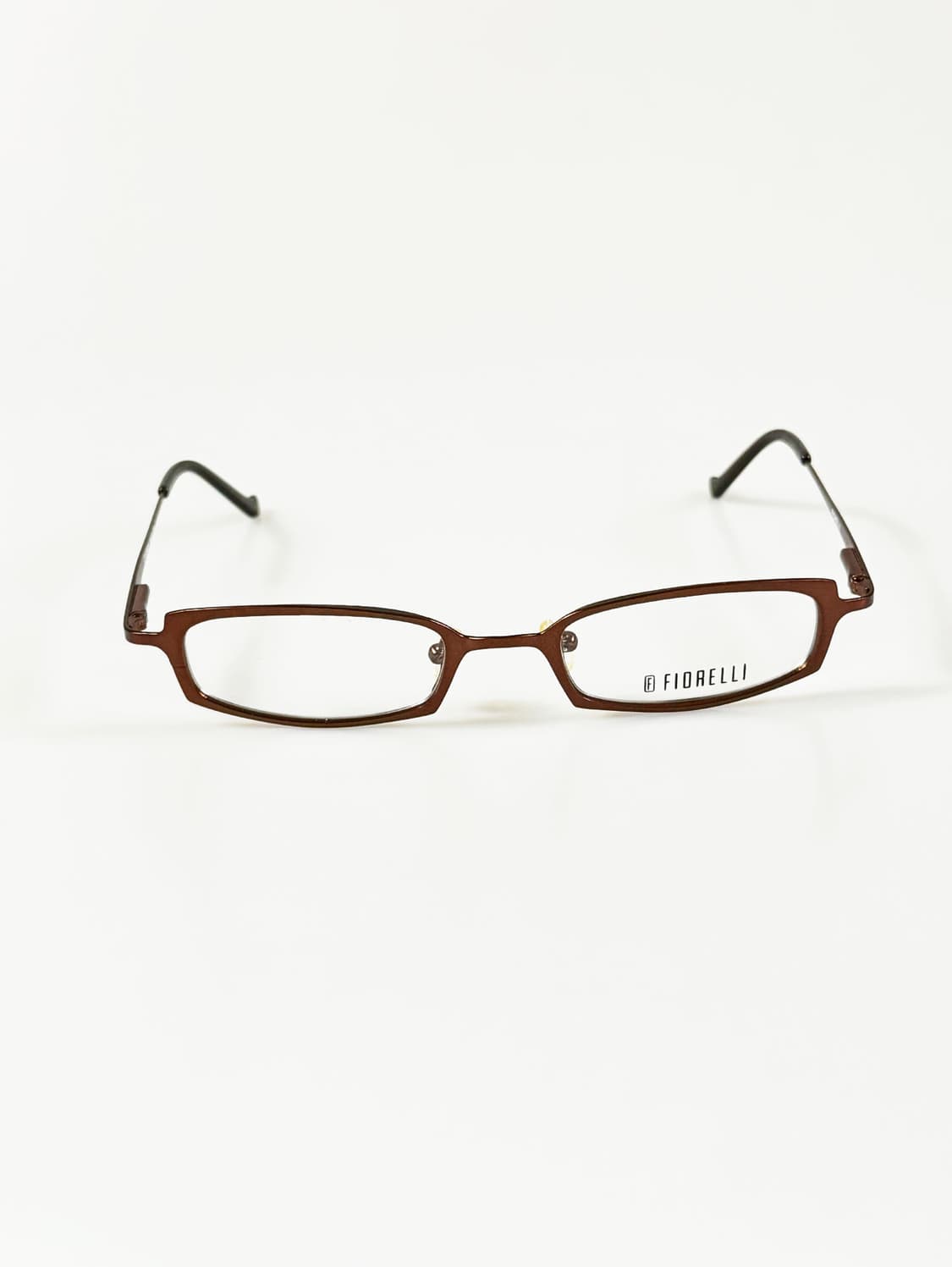 90s FLORELLI 브라운 메탈 슬림 스퀘어 빈티지 안경 상품이미지2