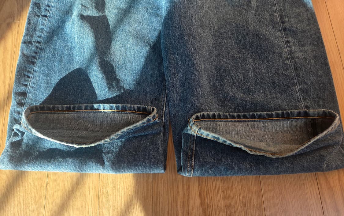 해칭룸 와이드 커브진 와커진 워시드 블루 2 상품이미지3