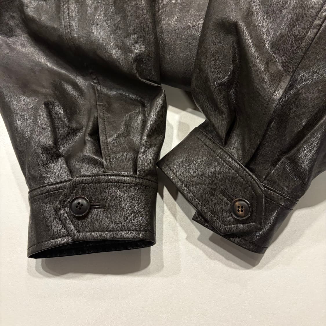 알테 Alte 브라운 레더 봄버 자켓 D175 상품이미지6