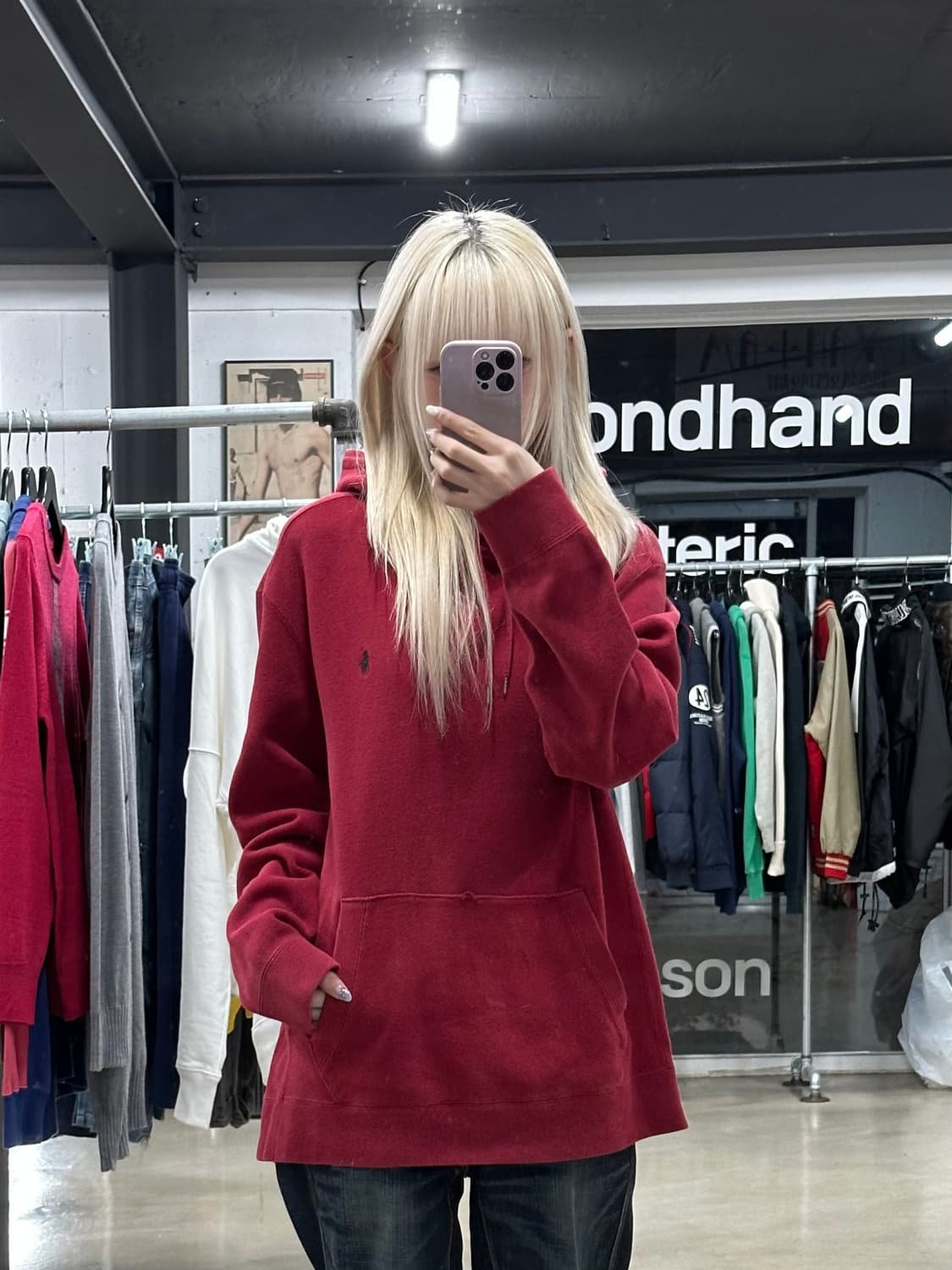 폴로 오버핏 후드티 상품이미지1