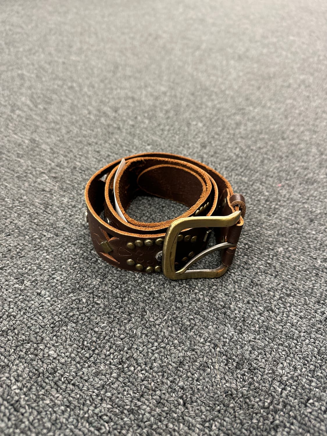 빈티지 웨스턴 브라운 가죽벨트 상품이미지2