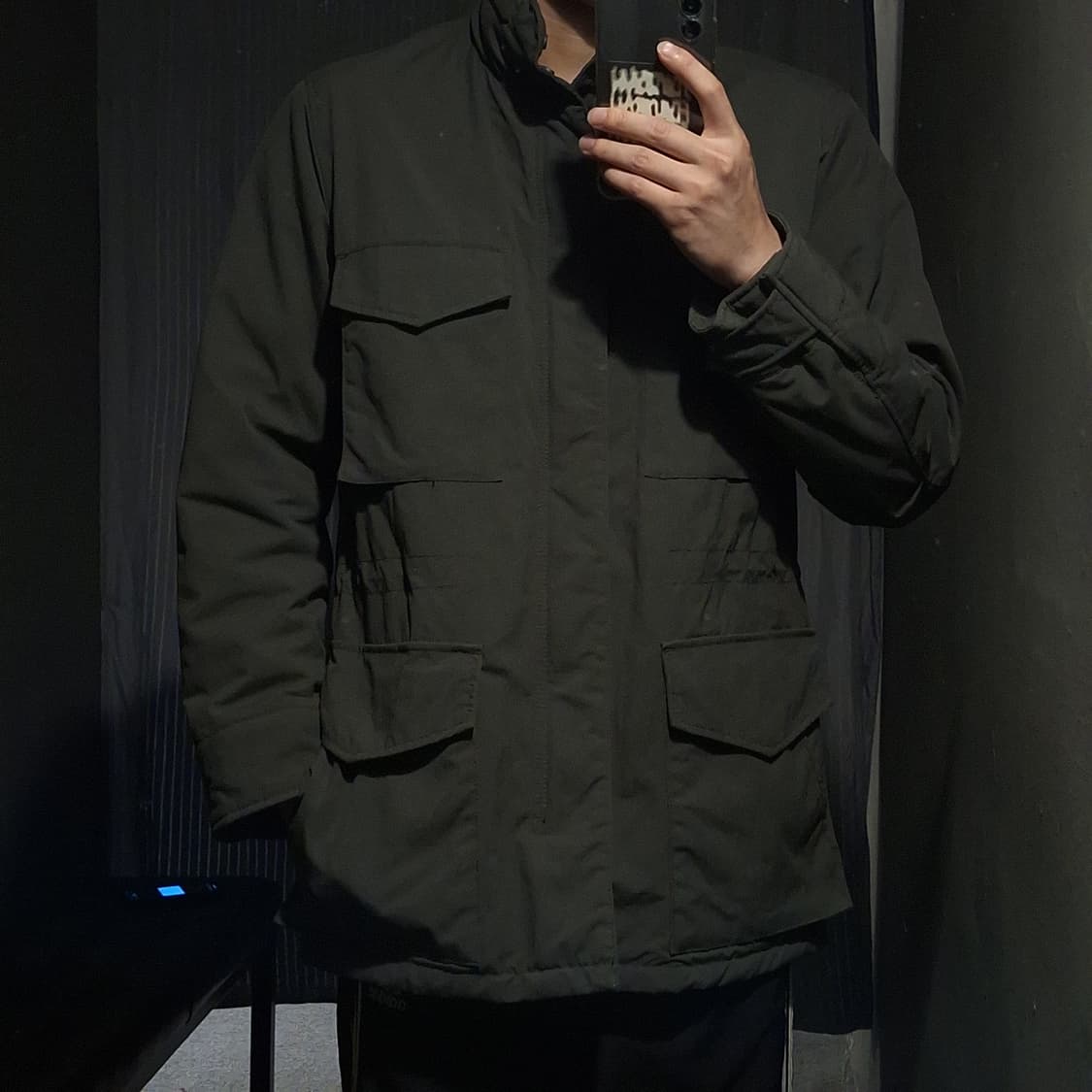 유니클로 다크카키 M65 타입 패디드 사파리 필드코트 SIZE L 상품이미지1