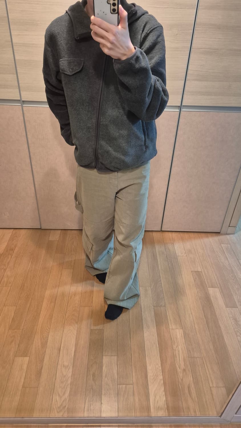 지플리시 플리스후드집업 자켓 다크그레이 L 상품이미지4