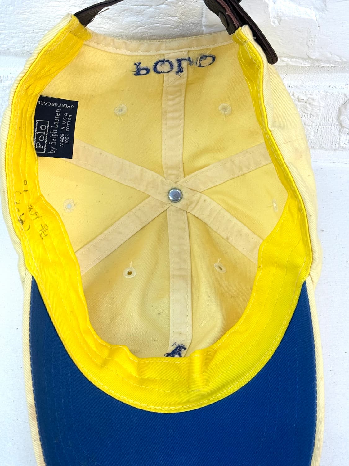 폴로 옐로우 볼캡 상품이미지3