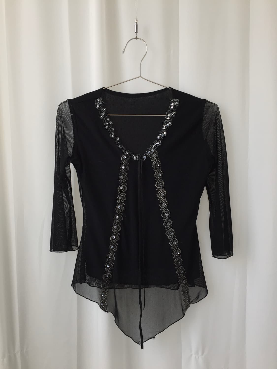 [vintage] Spangles black top 상품이미지1
