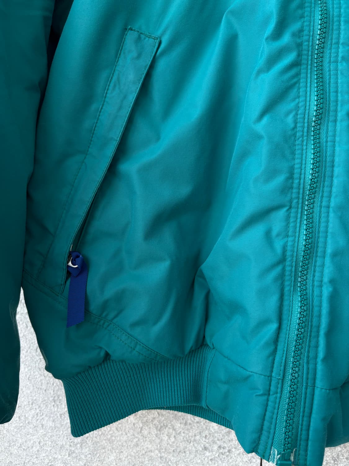 80's 파타고니아 신칠라 쉘드 봄버 자켓 틸그린 퍼플 L 상품이미지5