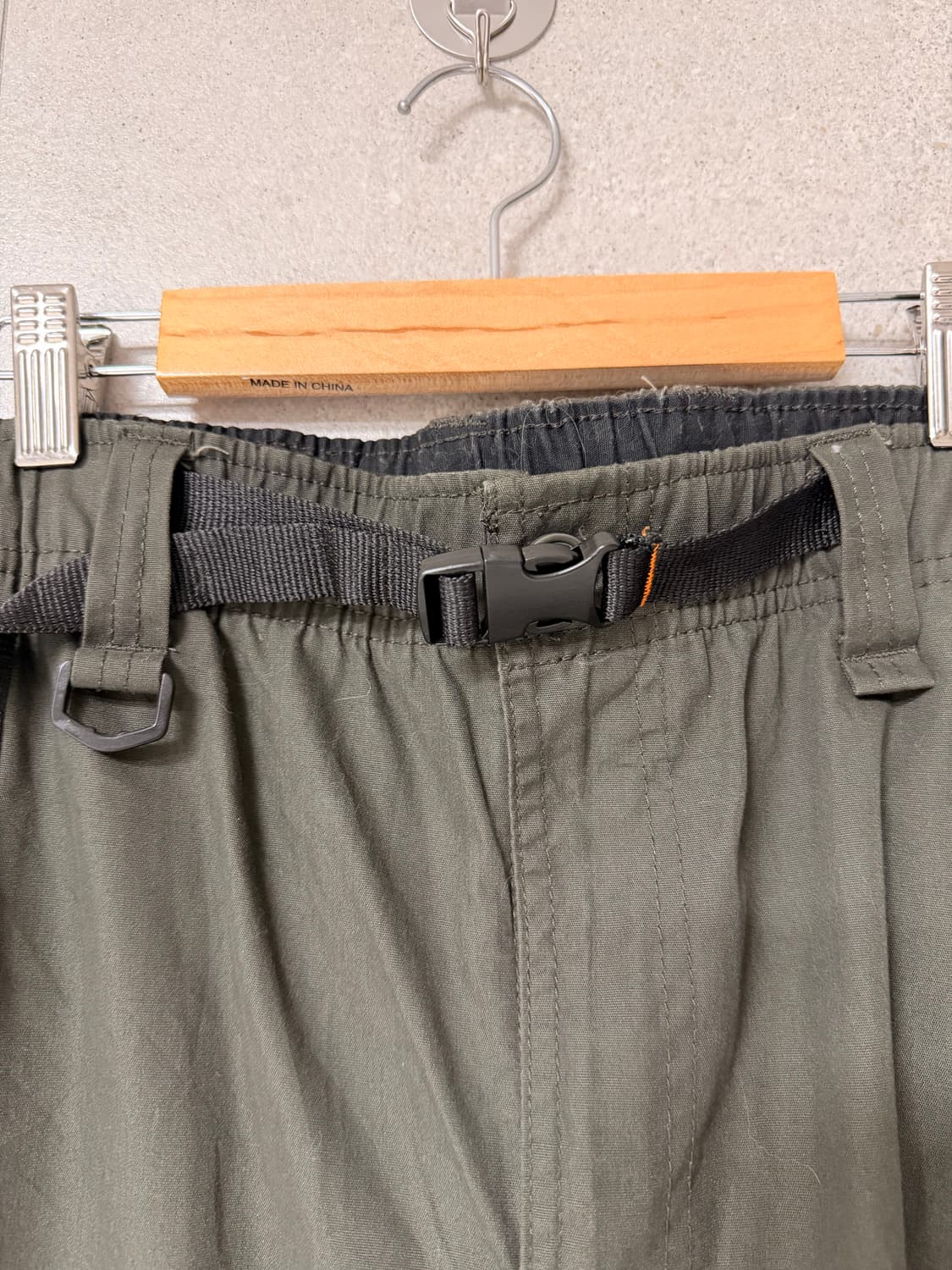 남자 카고 바지 밀리터리 그린 벨트포함 캠핑 등산 봄여름 상품이미지3