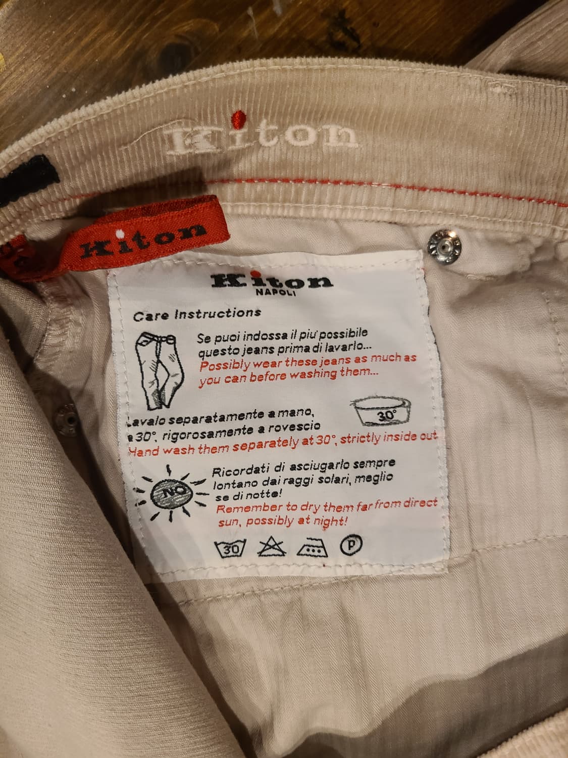 키톤 코듀로이팬츠 사이즈 32 상품이미지5