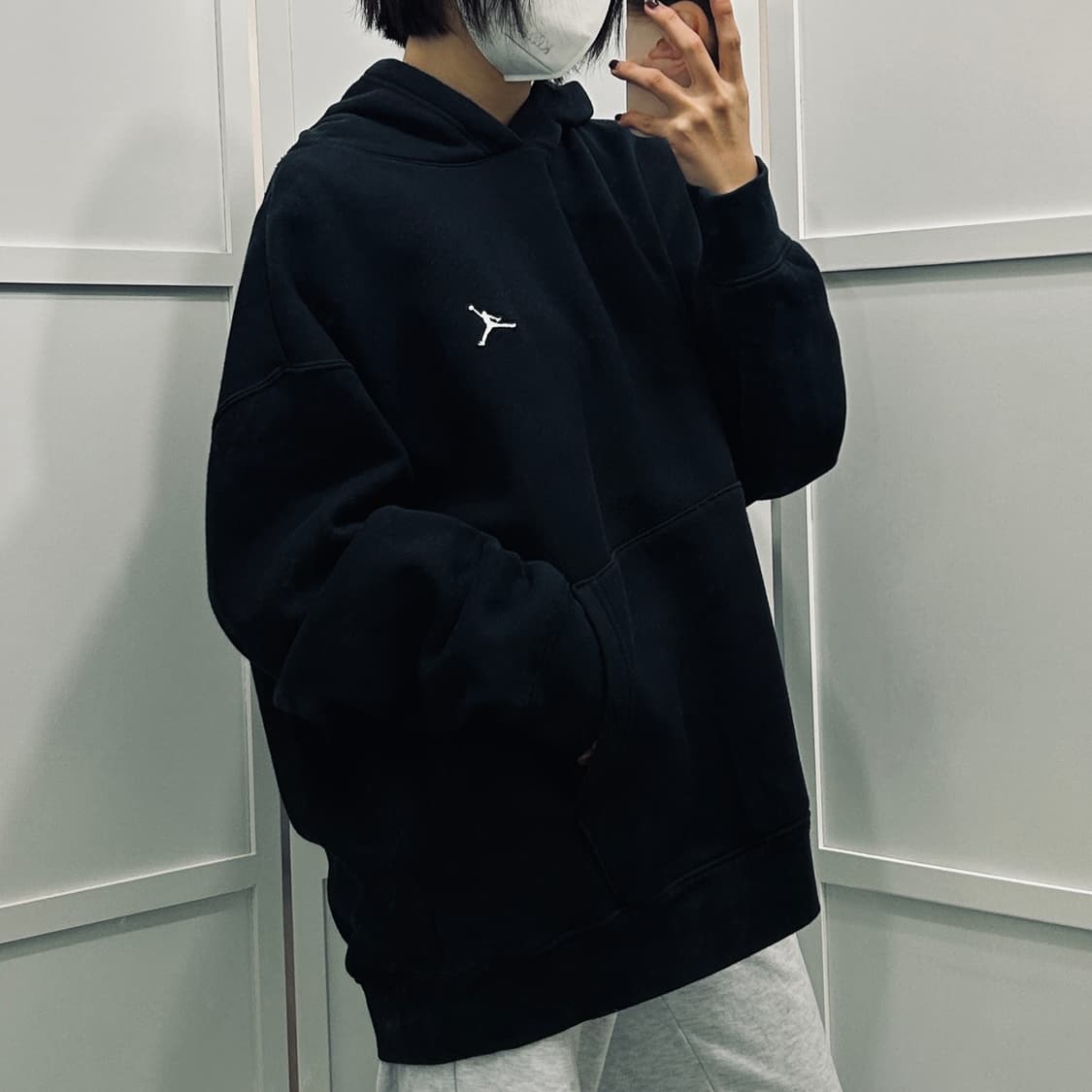 조던 블랙 루즈핏 후드티 상품이미지1