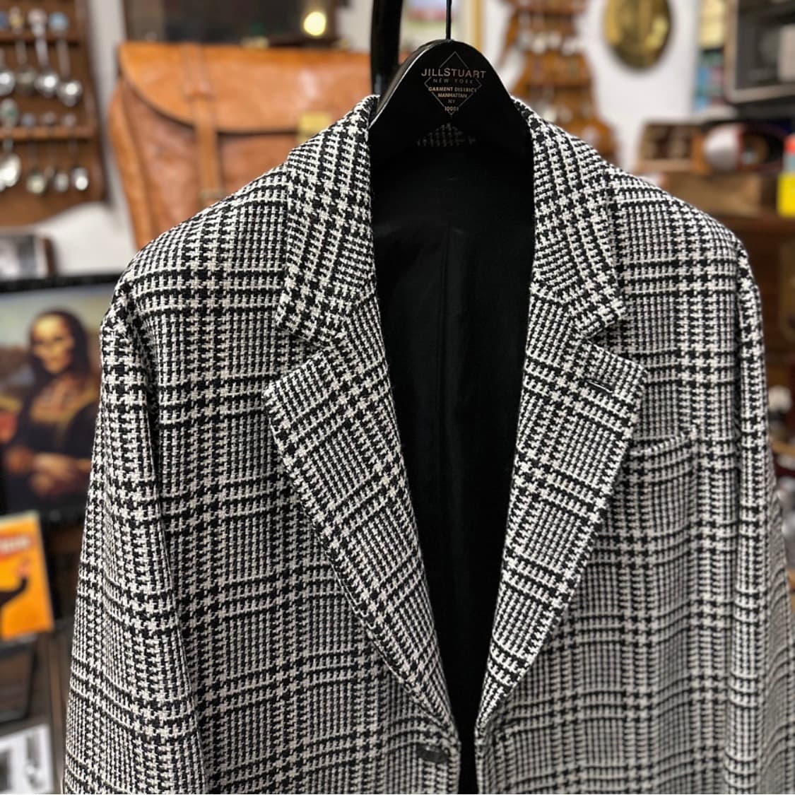 아미 하운드투스 체크 코트 상품이미지5