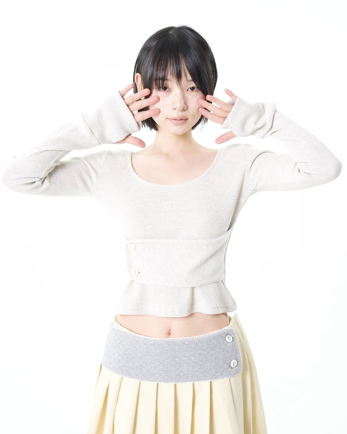 오스하이 밴드 베이비 롱슬리브 오트밀 상품이미지1