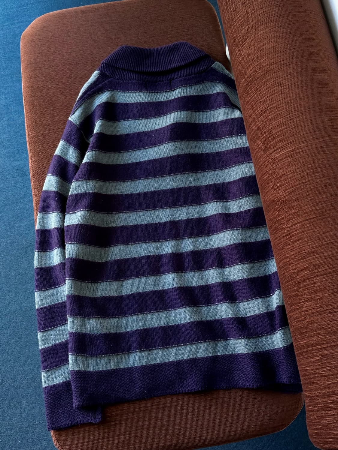 Design pattern shawl collar knit P/O 상품이미지7