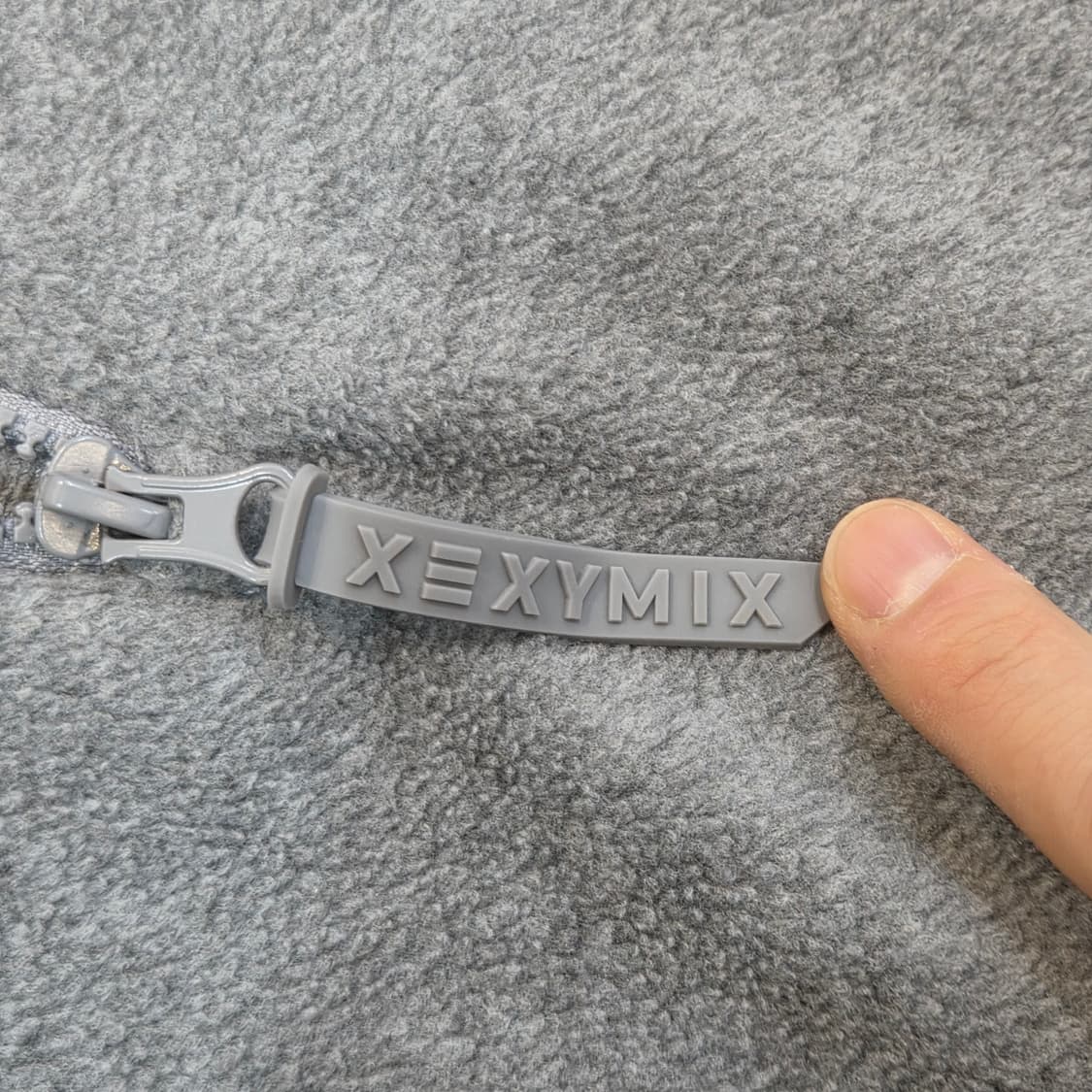 젝시믹스 그레이 오버핏 플리스 아노락 반집업 상품이미지7