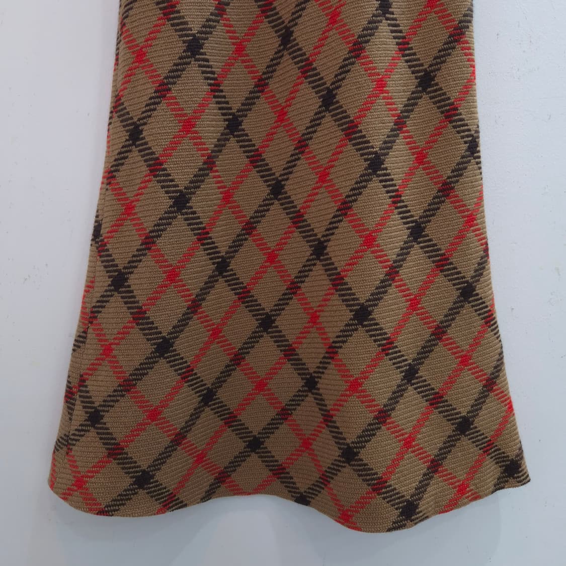 울 100% 클래식체크 롱스커트 상품이미지4