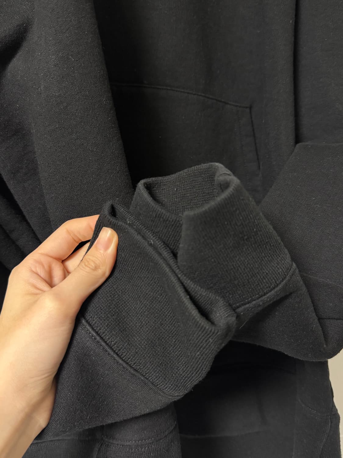 메종키츠네 스몰 로고 자수 후드티 (M) 상품이미지3