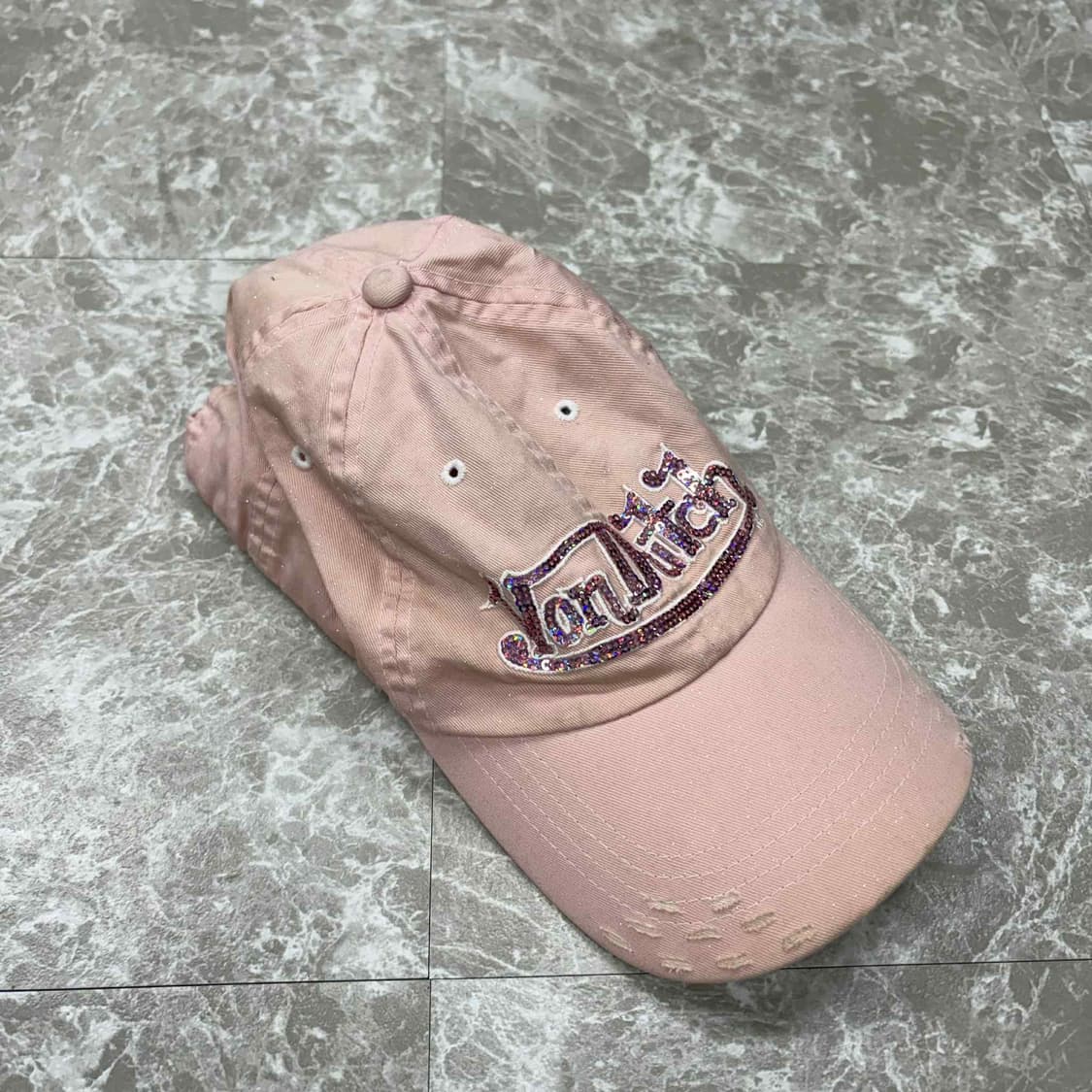 Vondutch 본더치 y2k 베이비핑크 걸즈 볼캡(OS) 상품이미지3