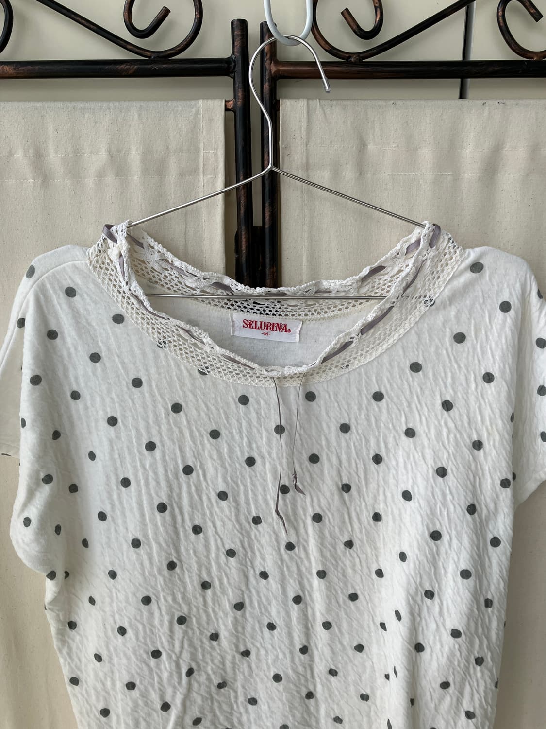 puff dot crochet blouse 상품이미지6