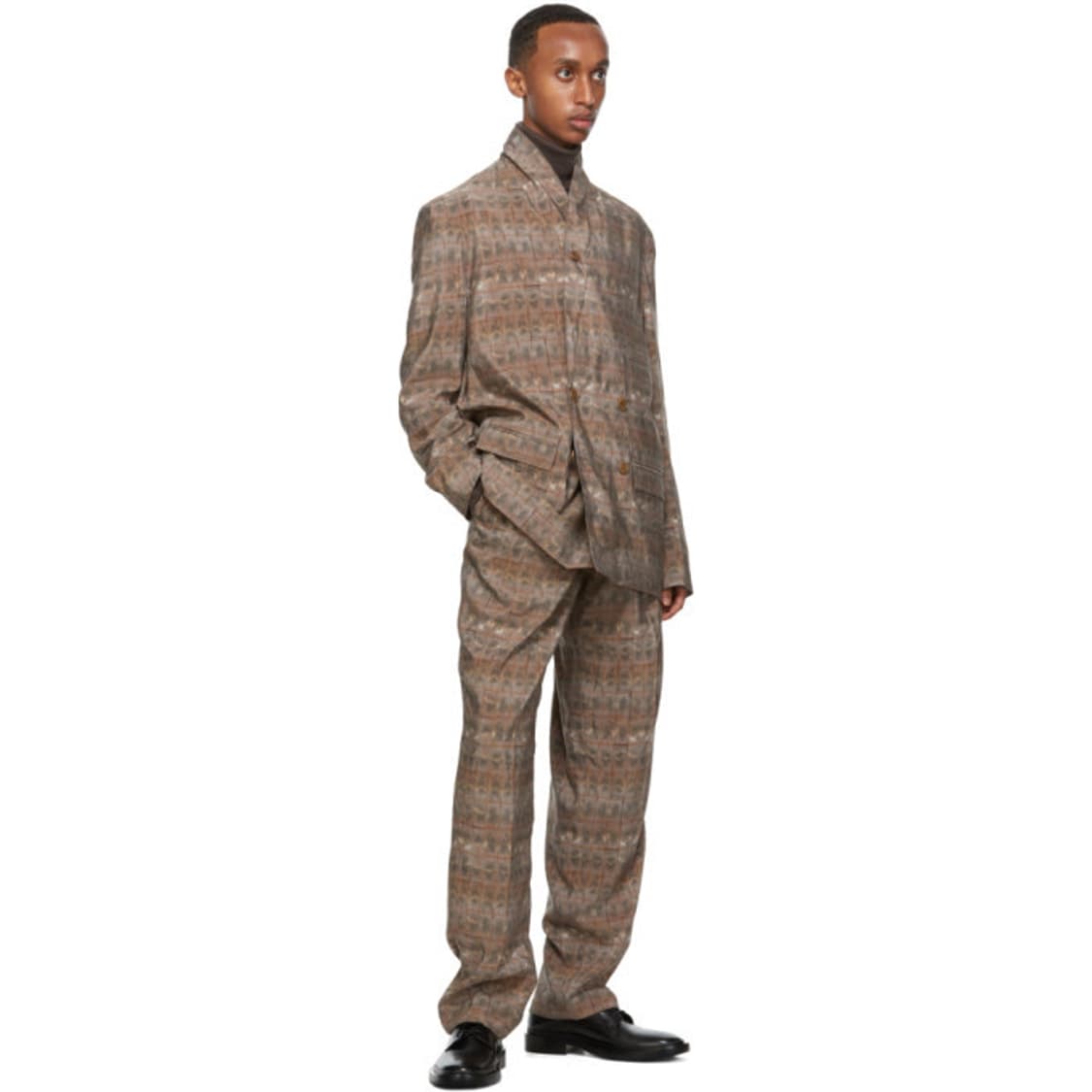 르메르 Lemaire Rusty pink brick print 블레이저 상품이미지1