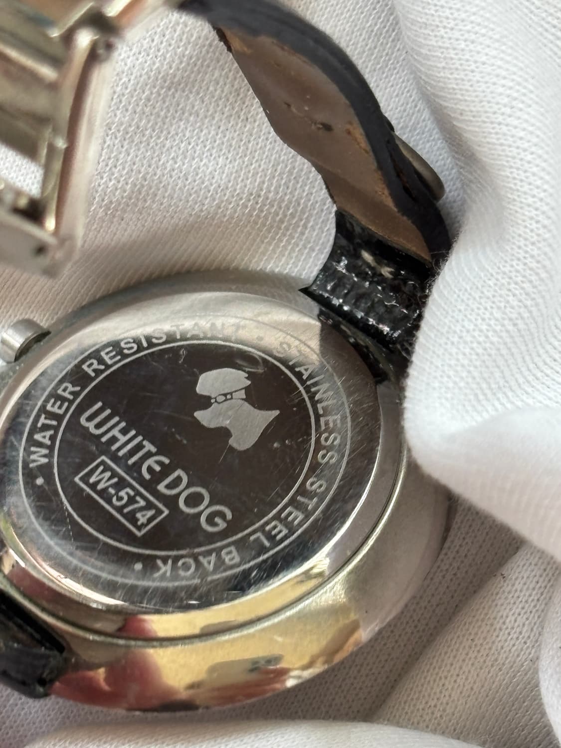 vintage white dog leather band watch 상품이미지7