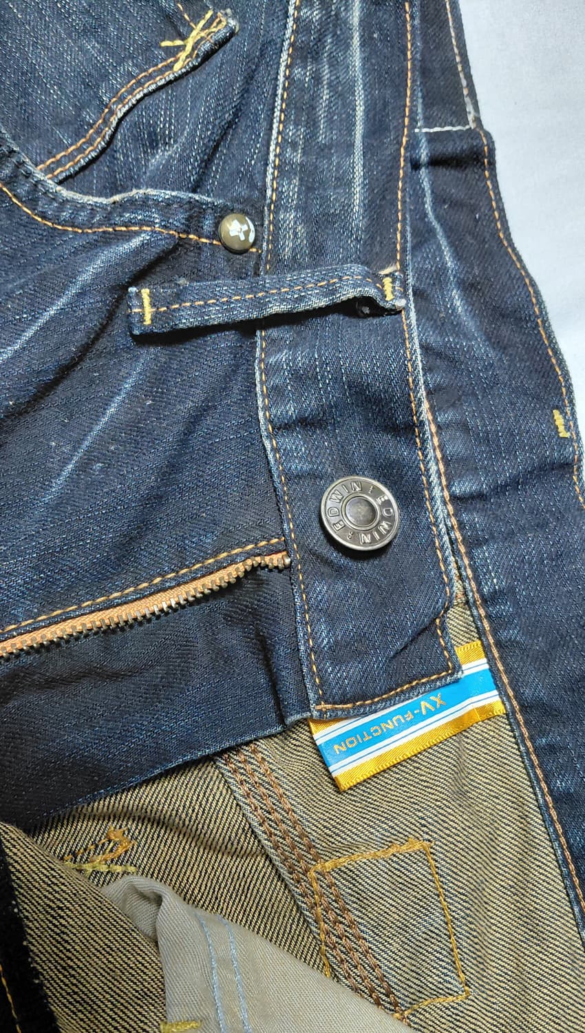 [32] 에드윈(EDWIN) XV-FUNCTION 신치백 7부 워싱 데님 상품이미지4