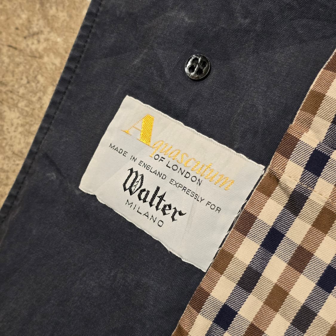 80s Aquascutum x Walter Milano 맥코트 상품이미지5