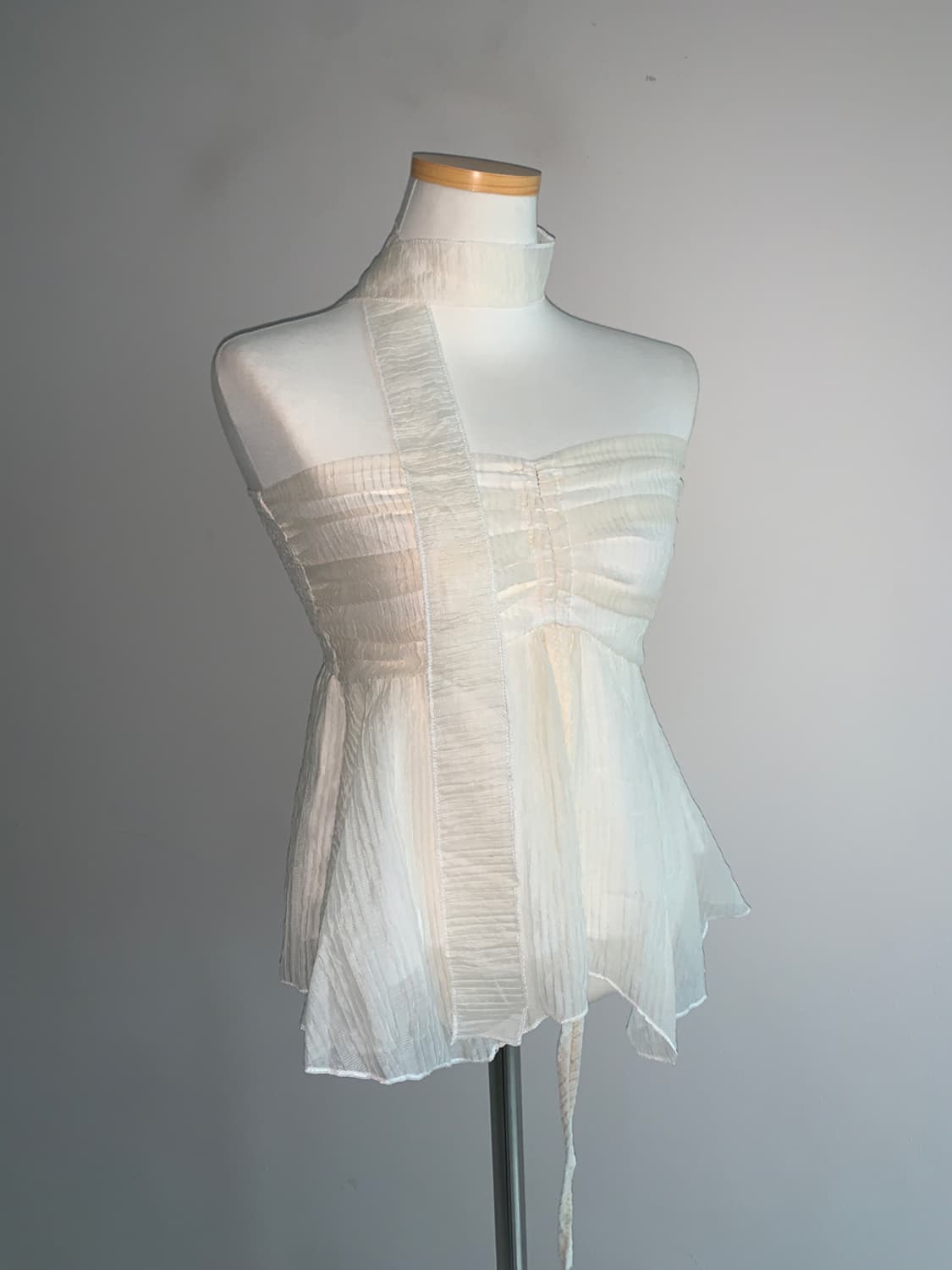 Muffler Blouse Top Set 상품이미지2