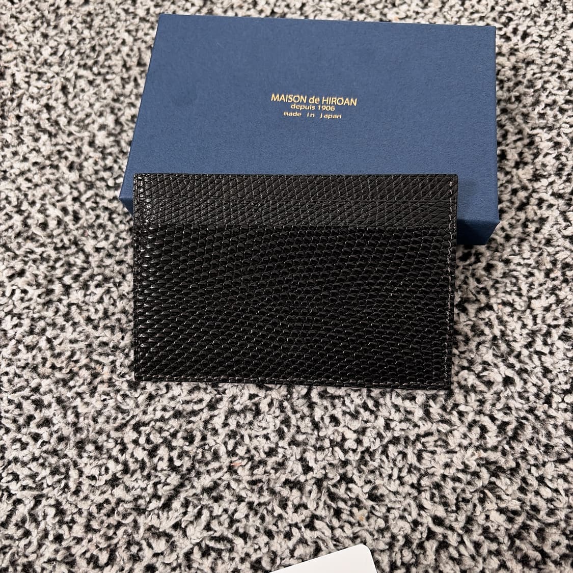 (정품/새상품) 메종 드 히로안 블랙 도마뱀 가죽 카드지갑 상품이미지2