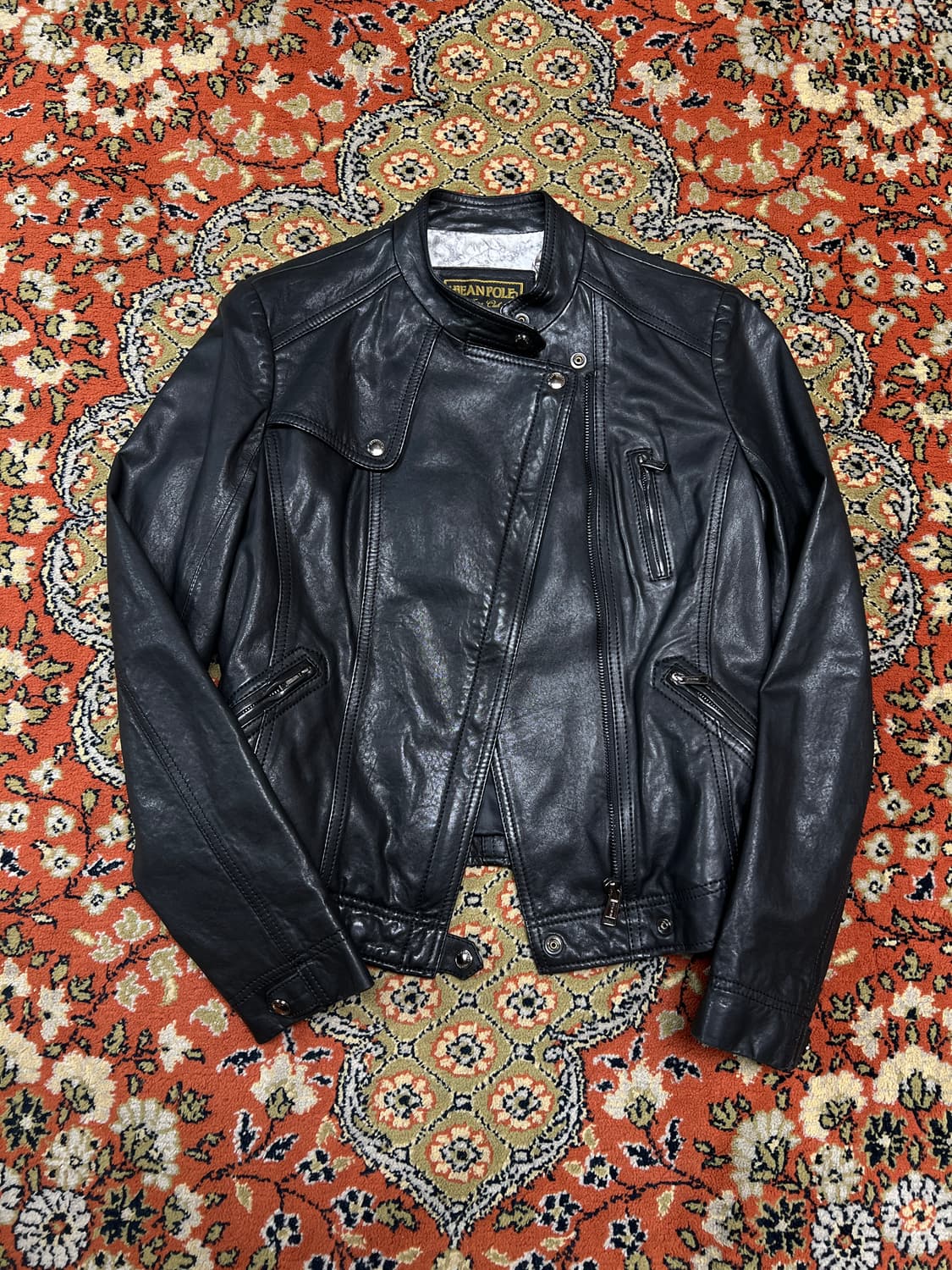 [S] BEANPOLE 여성 빈티지 램스킨 라이더 가죽자켓 상품이미지2