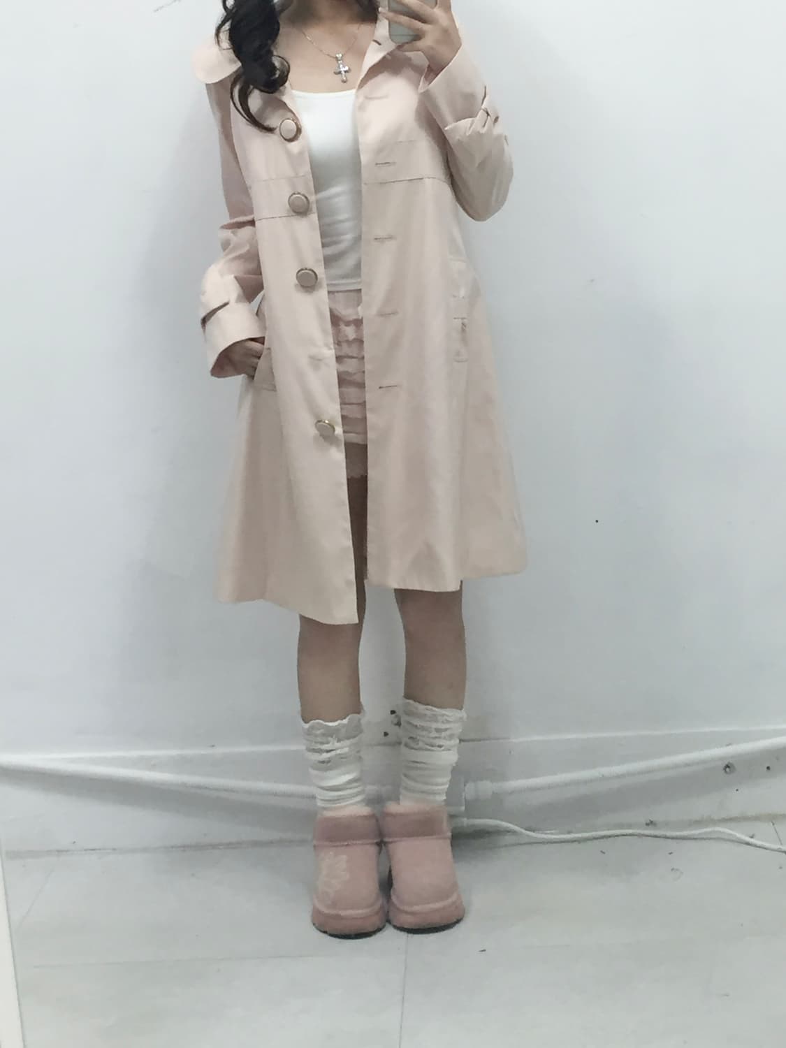 [DEARY] 디어리 히메갸루 로걀 핑크 코트 상품이미지5