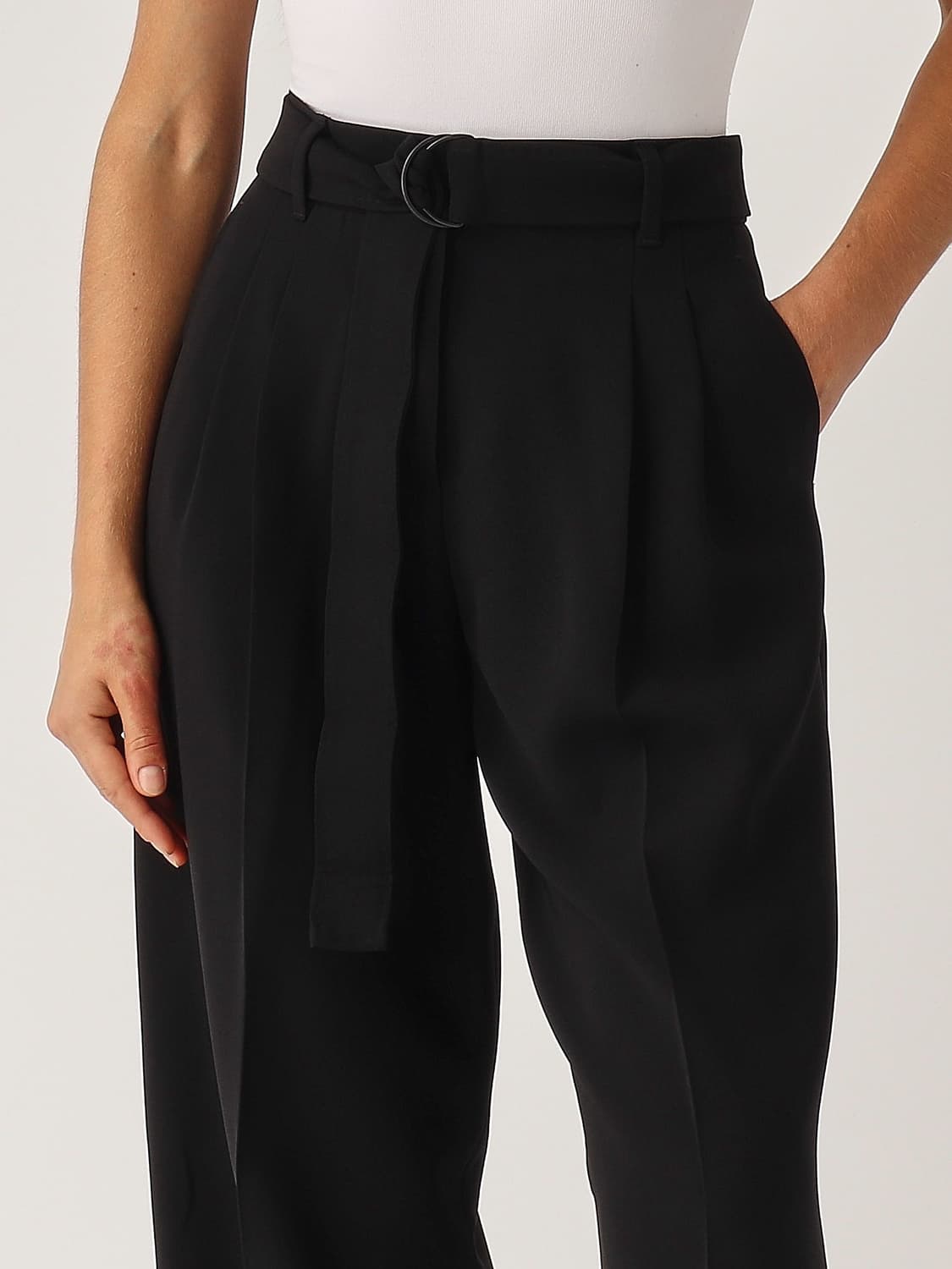 (정품/새상품) 막스마라 스튜디오 여성 블랙 라티나 벨티드 팬츠 상품이미지7