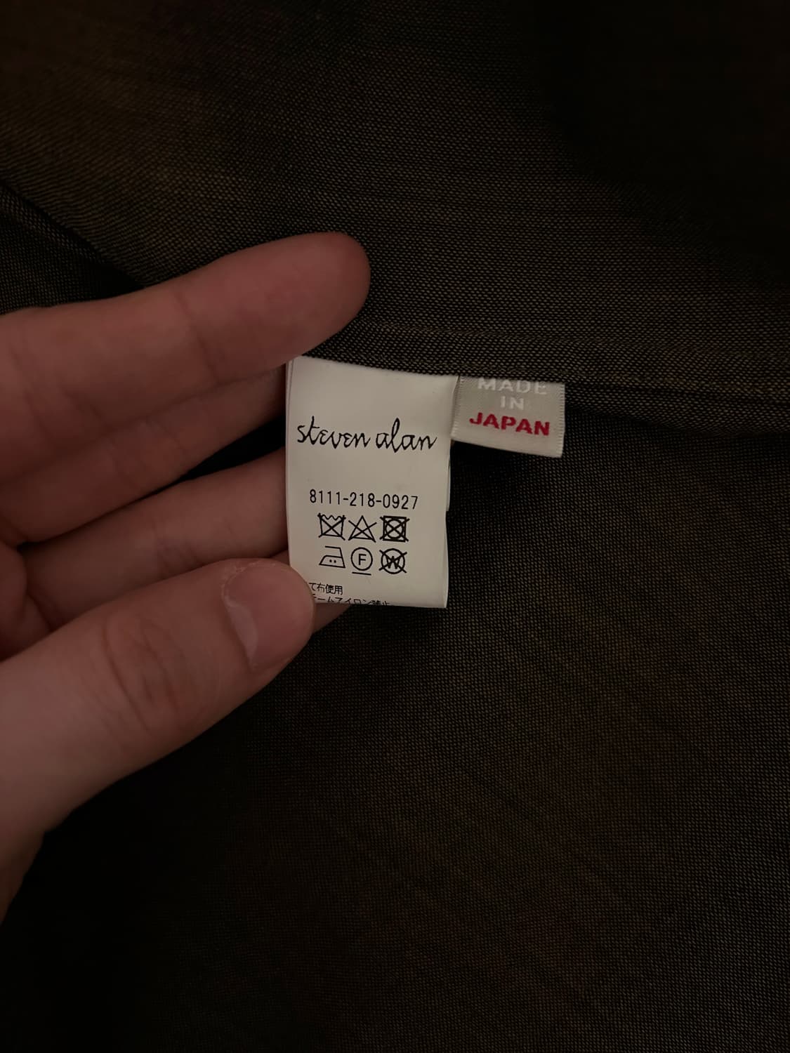 스티븐알란 steven alan 루즈핏 셔츠 브라운카키 L 상품이미지6