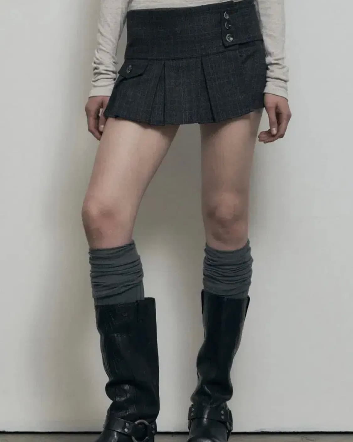 보헴서 랩스커트 딥그레이 s(1) 상품이미지3