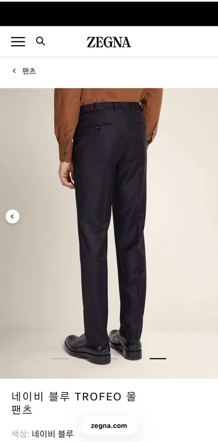 제냐 울팬츠 슬랙스 다크네이비 팬츠 상품이미지8