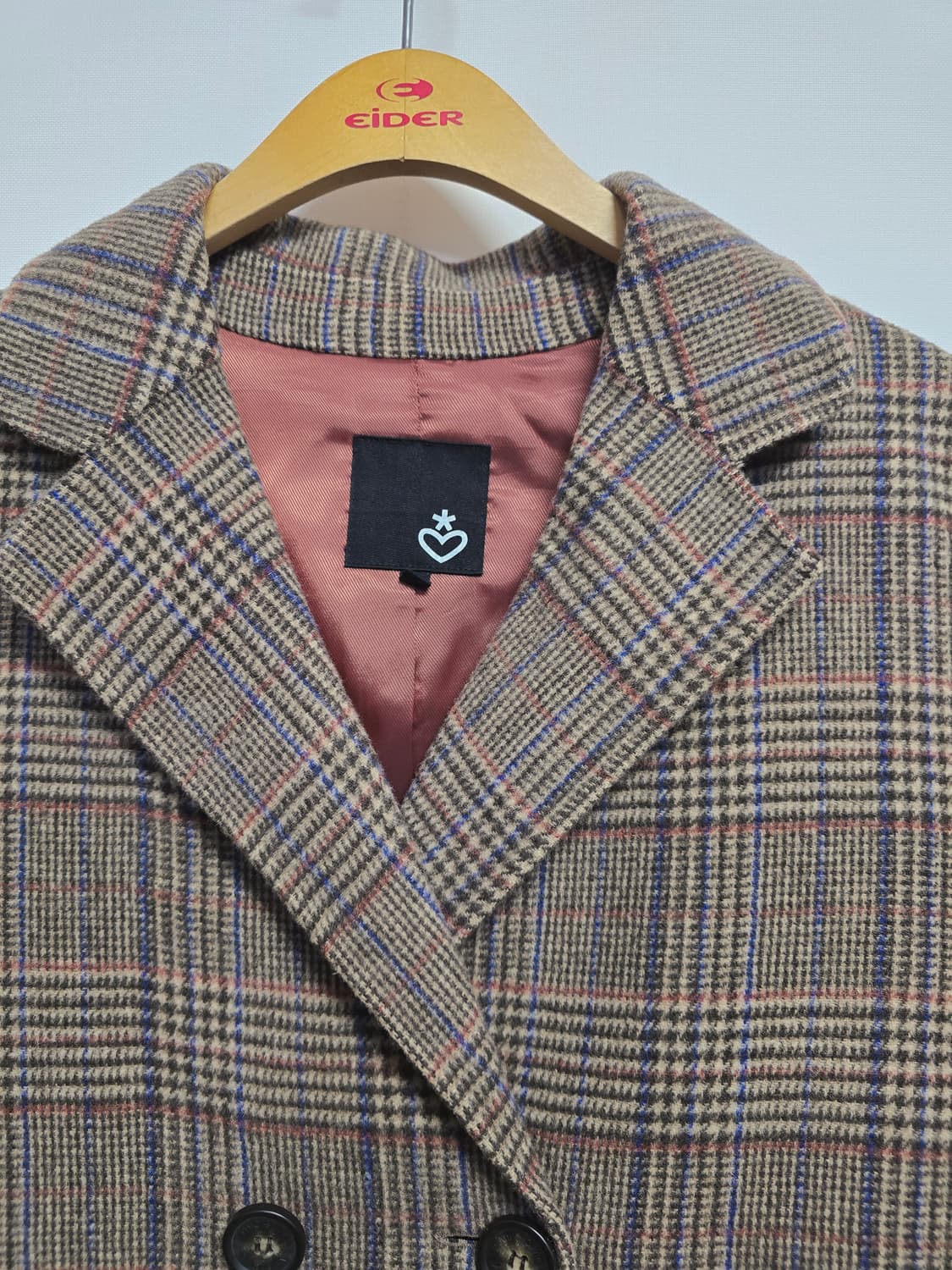 atti 올리비아 울 체크 롱코트 / 여유핏 감성코트 상품이미지2