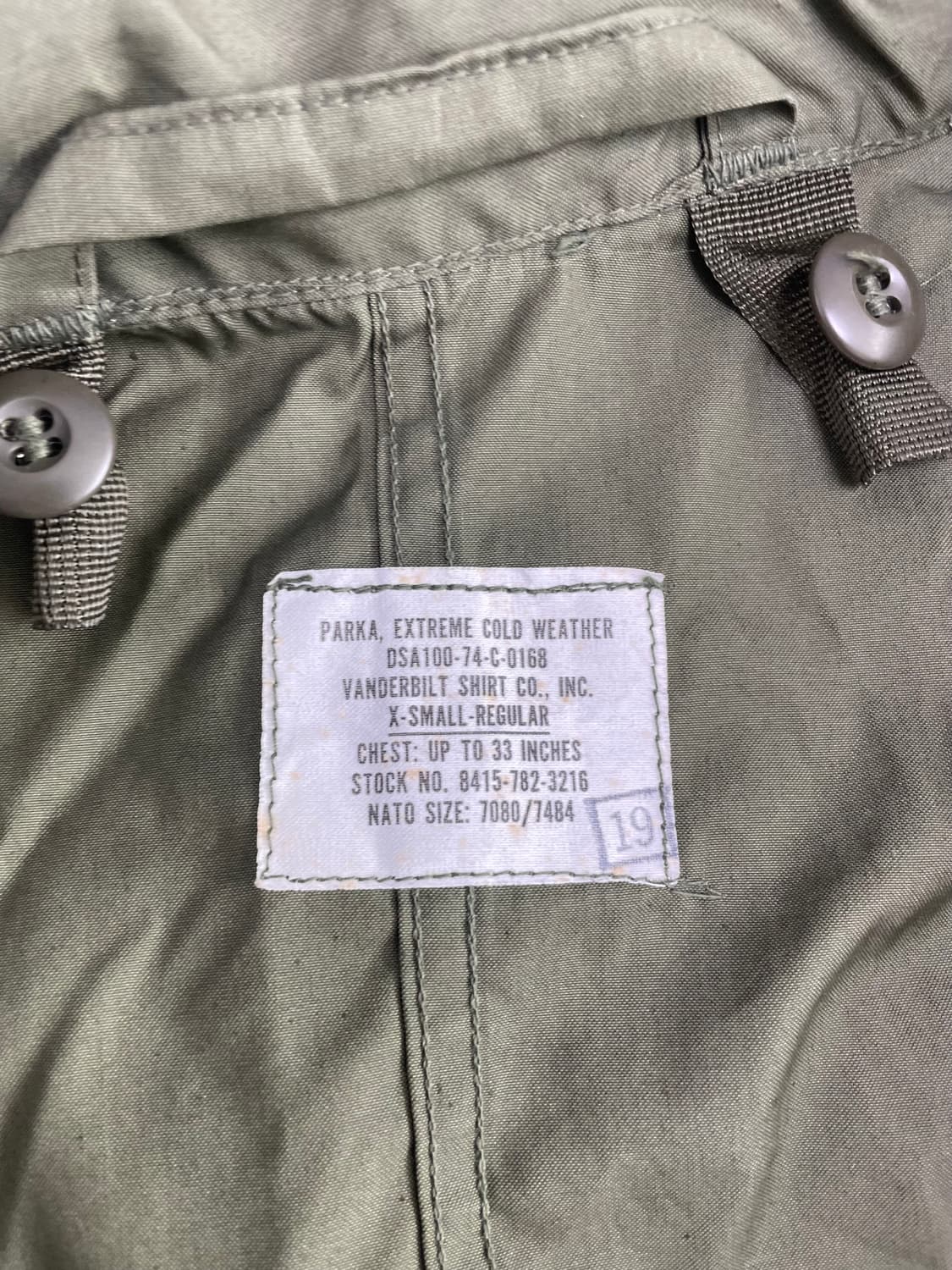 m65피쉬테일 데드스탁 XS 개파카 새상품 상품이미지6