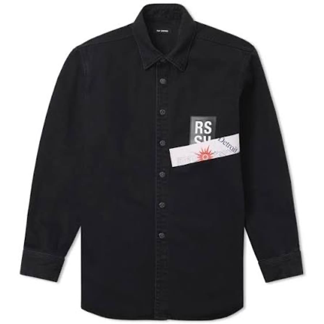 [m] 라프시몬스 패치 로고 데님셔츠 자켓 상품이미지1