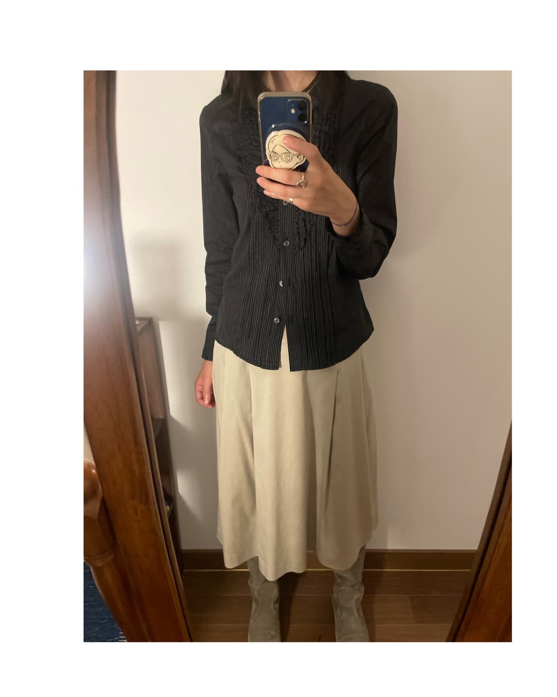 Pin stripe frill shirt 상품이미지7