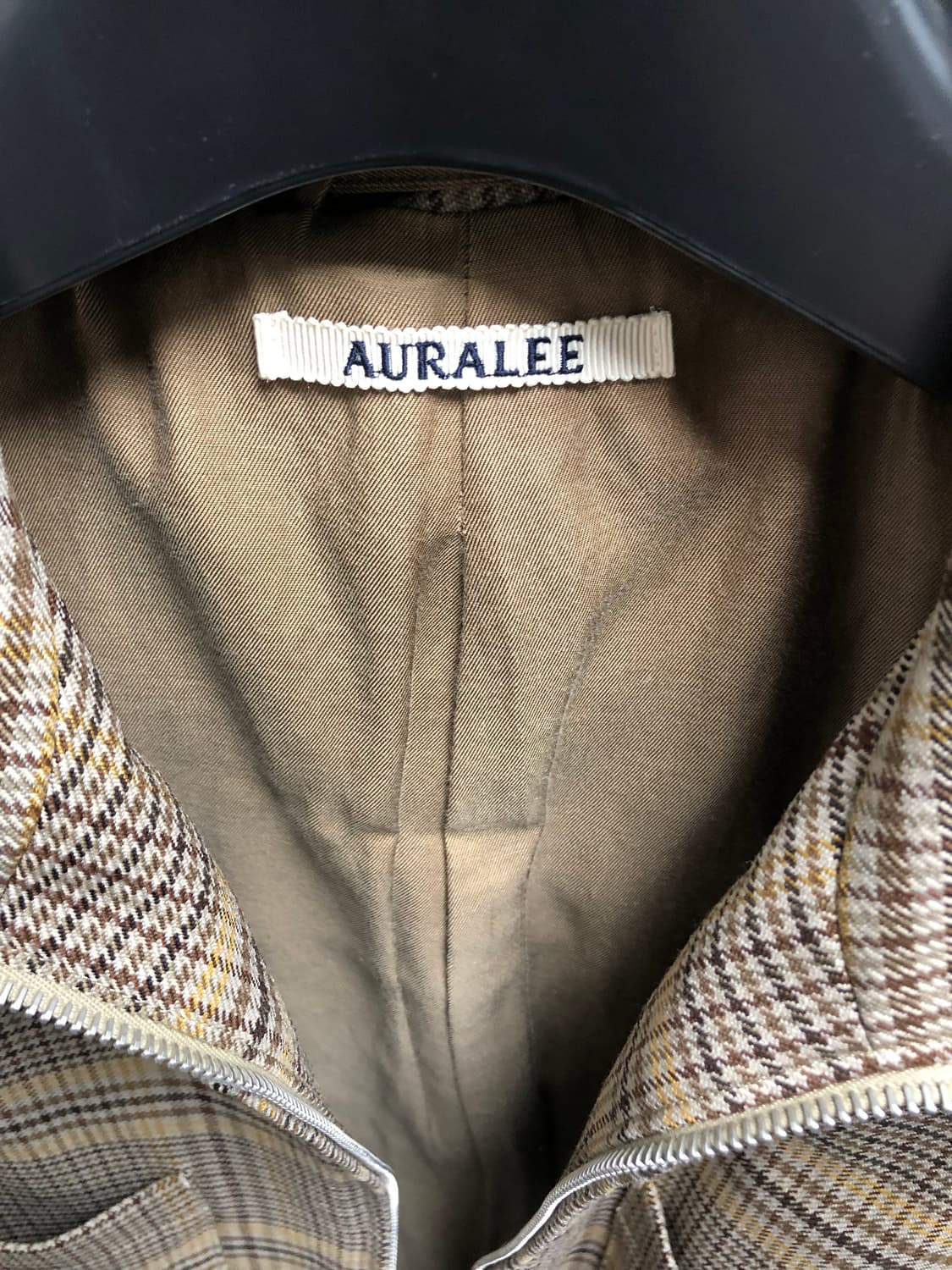 AURALEE WOOL SERGE CHECK ZIP UP BLOUSON 상품이미지3