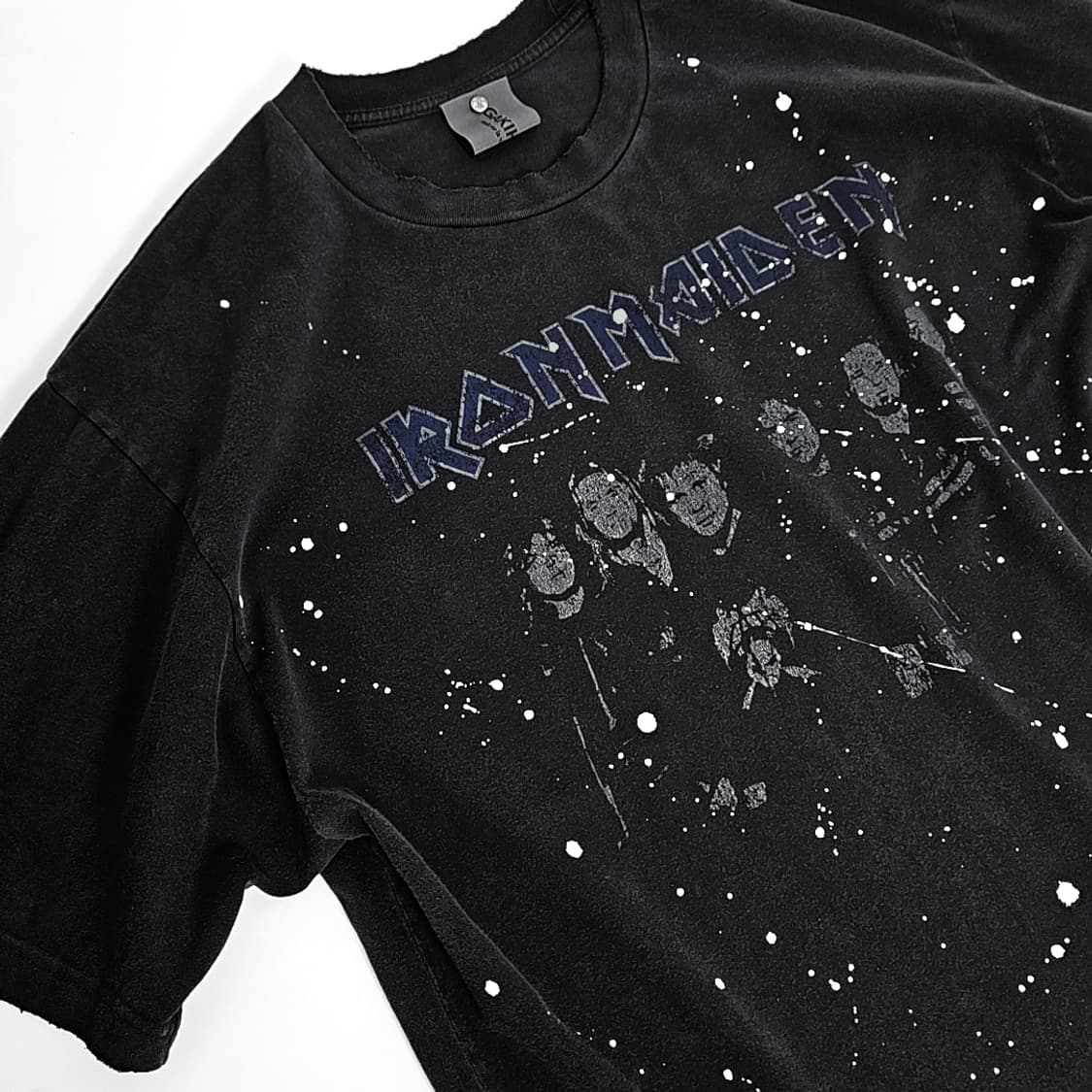 Iron maiden 웨스턴 빈티지 밴드 티셔츠(washed black) 상품이미지3