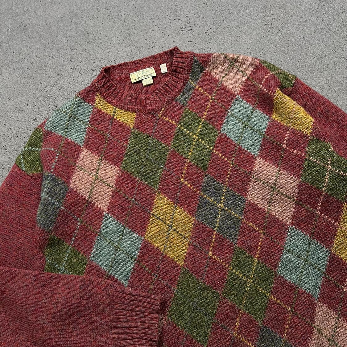 L.L. Bean 엘엘빈 아가일패턴 울 니트 상품이미지1