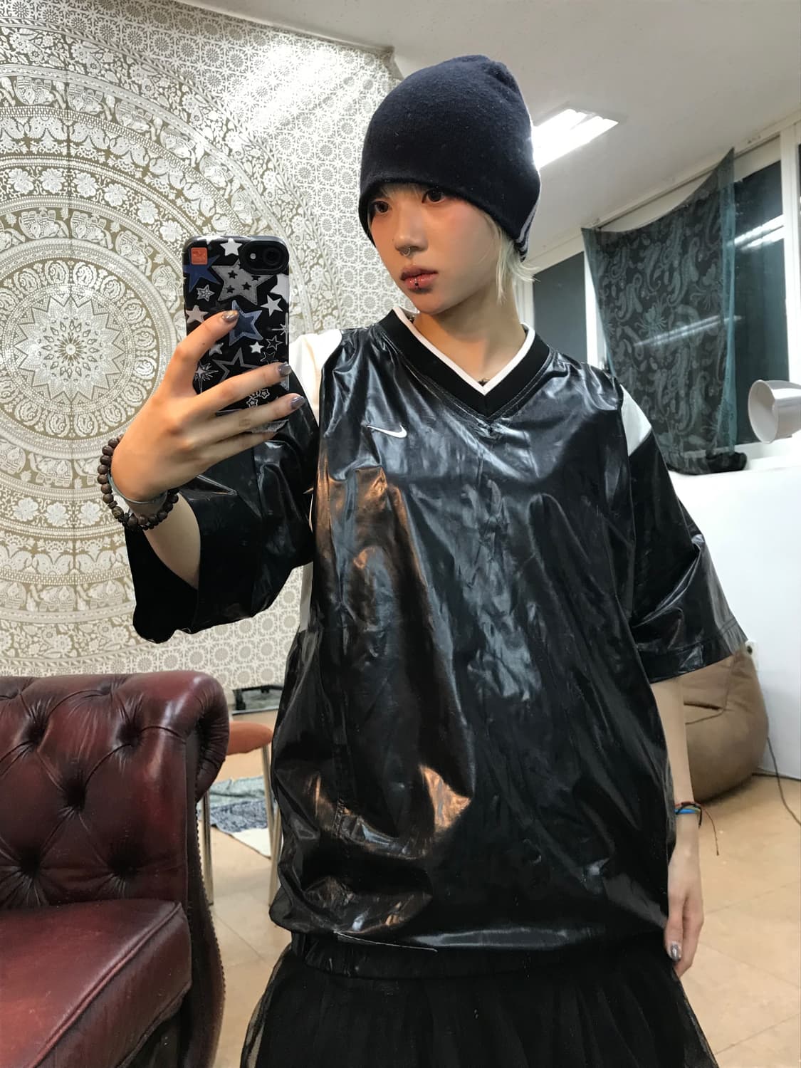 나이키 올드스쿨 반팔 브이넥 반팔 웜업 상품이미지1
