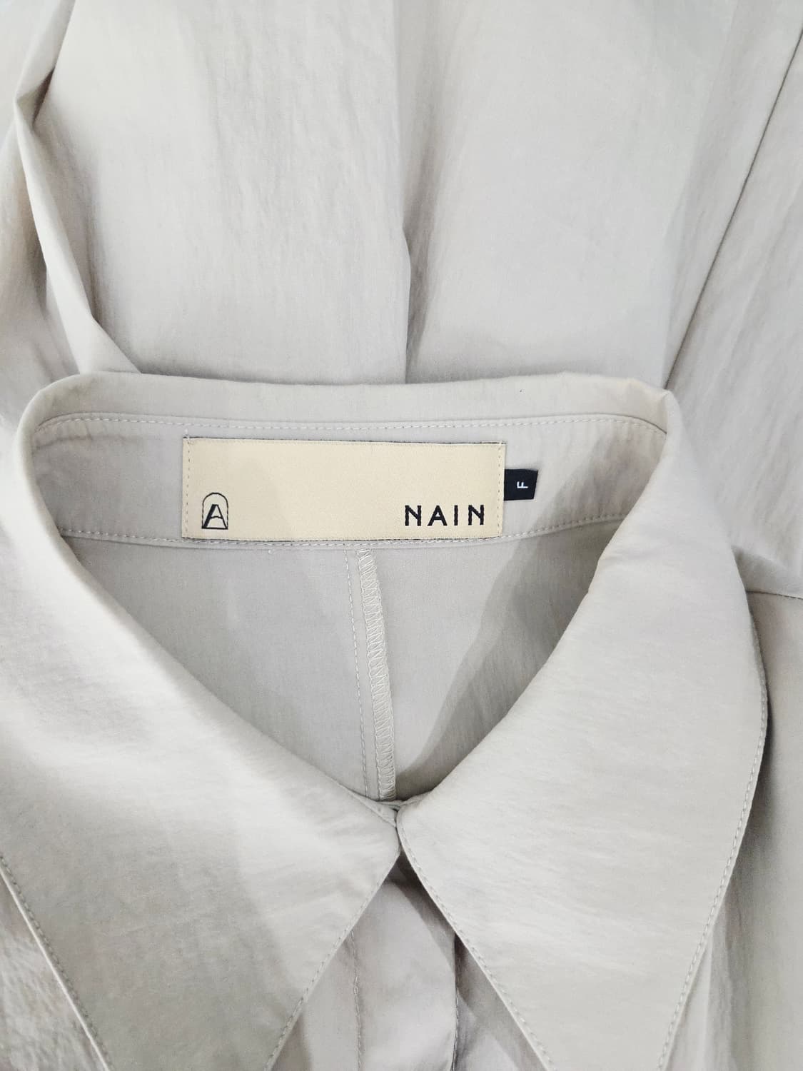 NAIN 나인 핀턱 셔츠 롱 원피스 베이지 상품이미지6