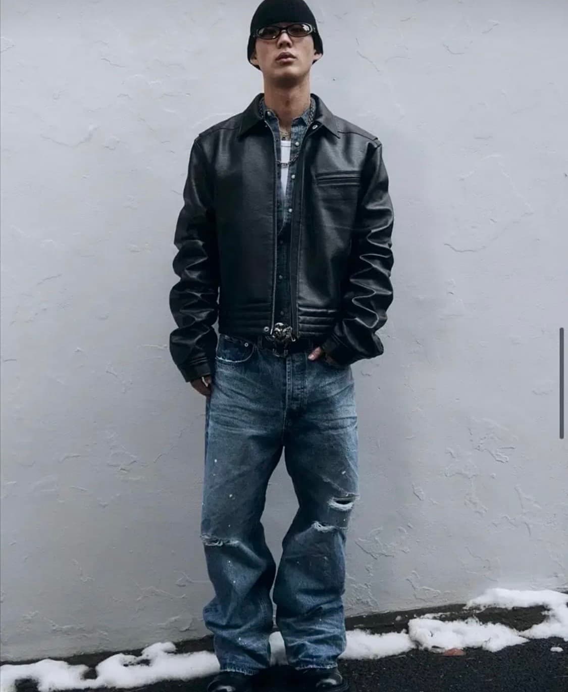 파 아카이브 레더 자켓 2사이즈  상품이미지2