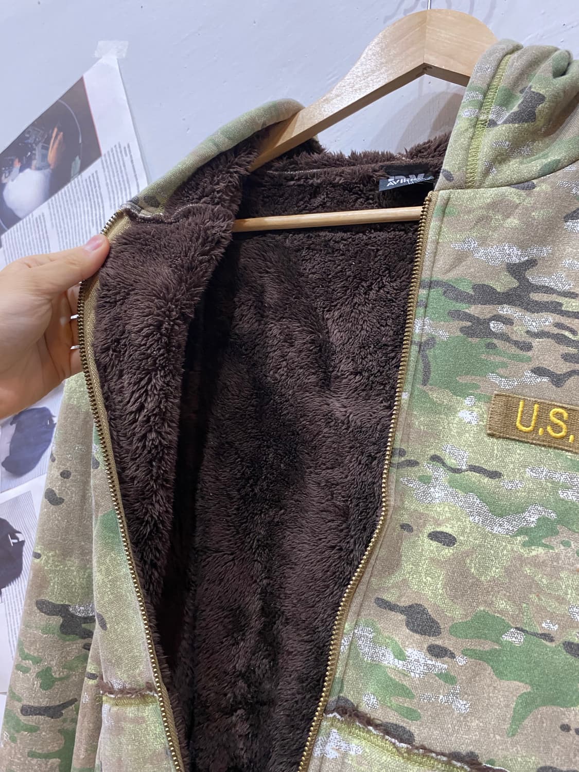 아비렉스 밀리터리 패치워크 후드집업  상품이미지4