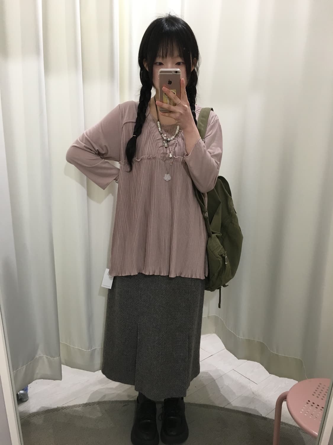 lace pleats blouse 상품이미지8